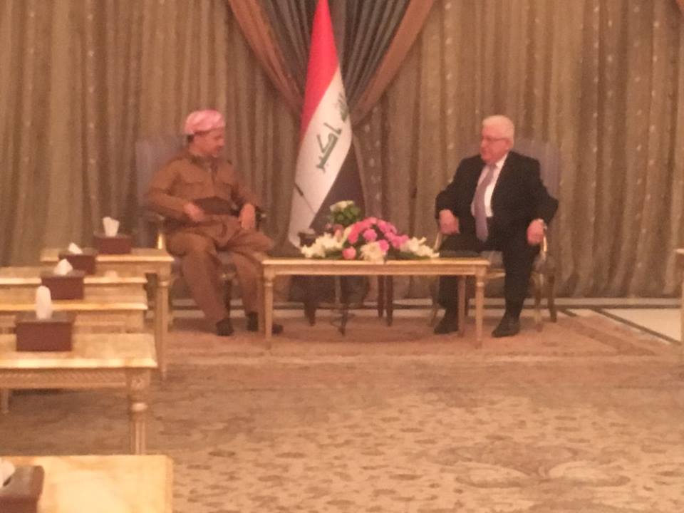 Bi wêne Serkirdeyên Iraqê Pêşwaziya Barzanî dikin
